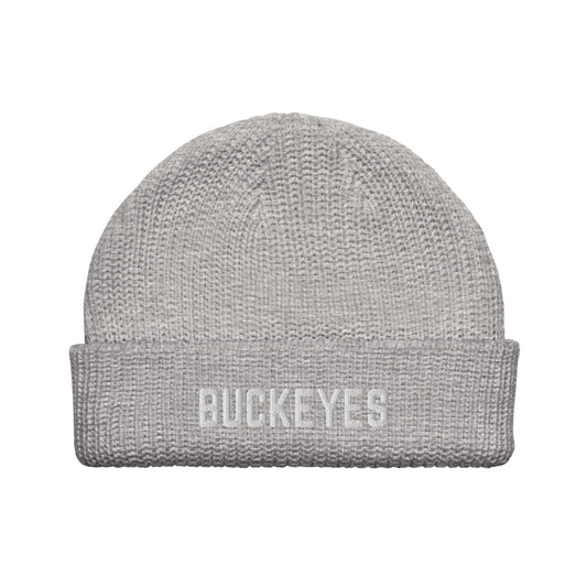 Knit Hat - Buckeyes (white)