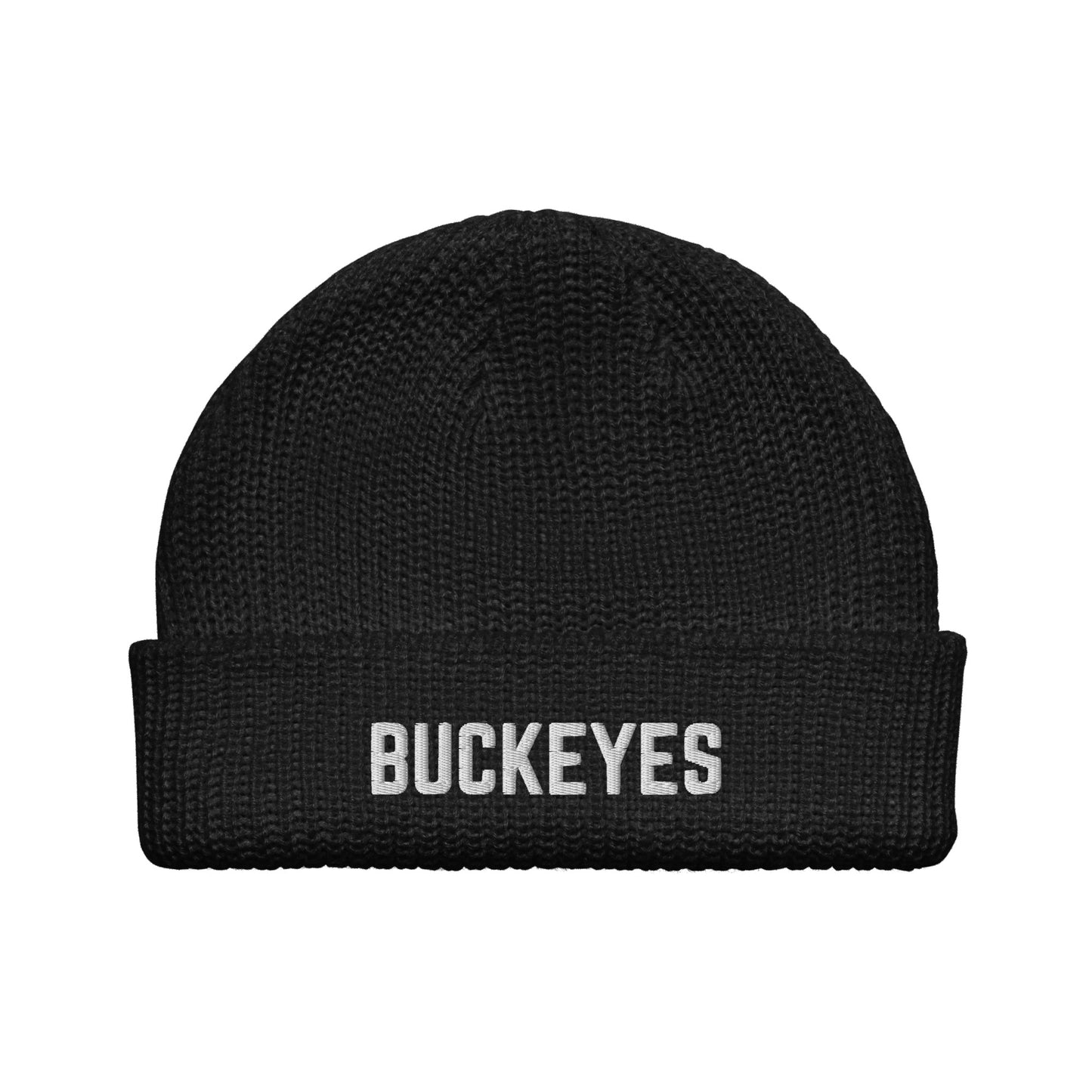 Knit Hat - Buckeyes (white)