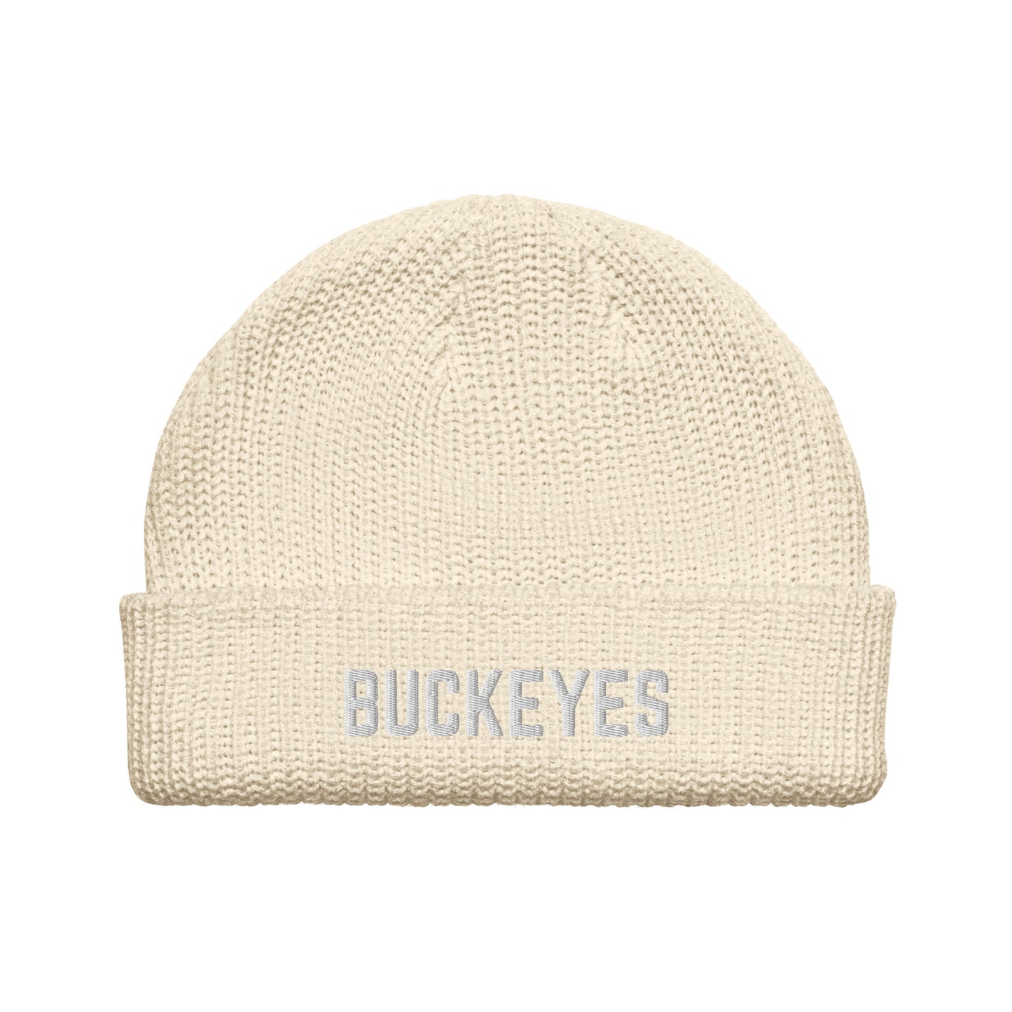 Knit Hat - Buckeyes (white)