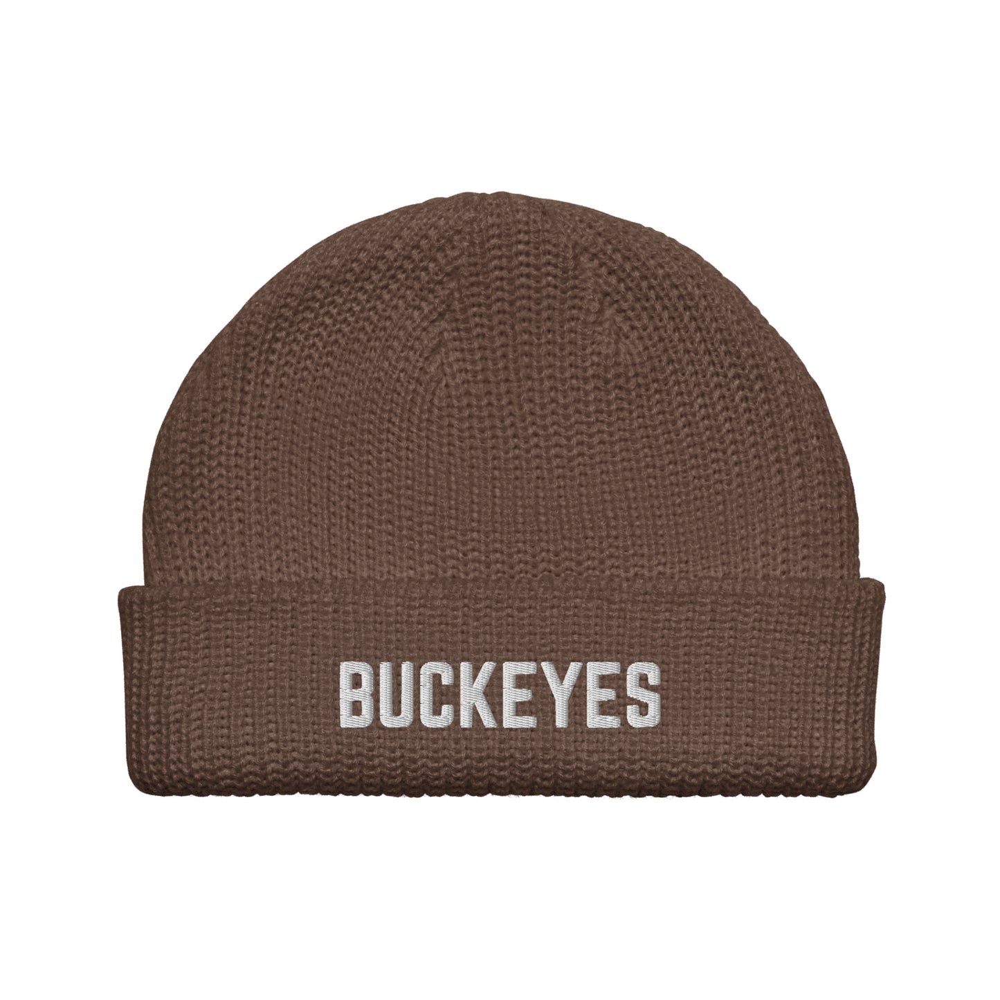 Knit Hat - Buckeyes (white)