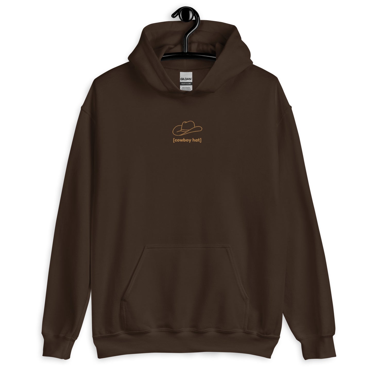 Gold Cowboy Hat Hoodie - [cowboy hat] - Chocolate and Tan Only