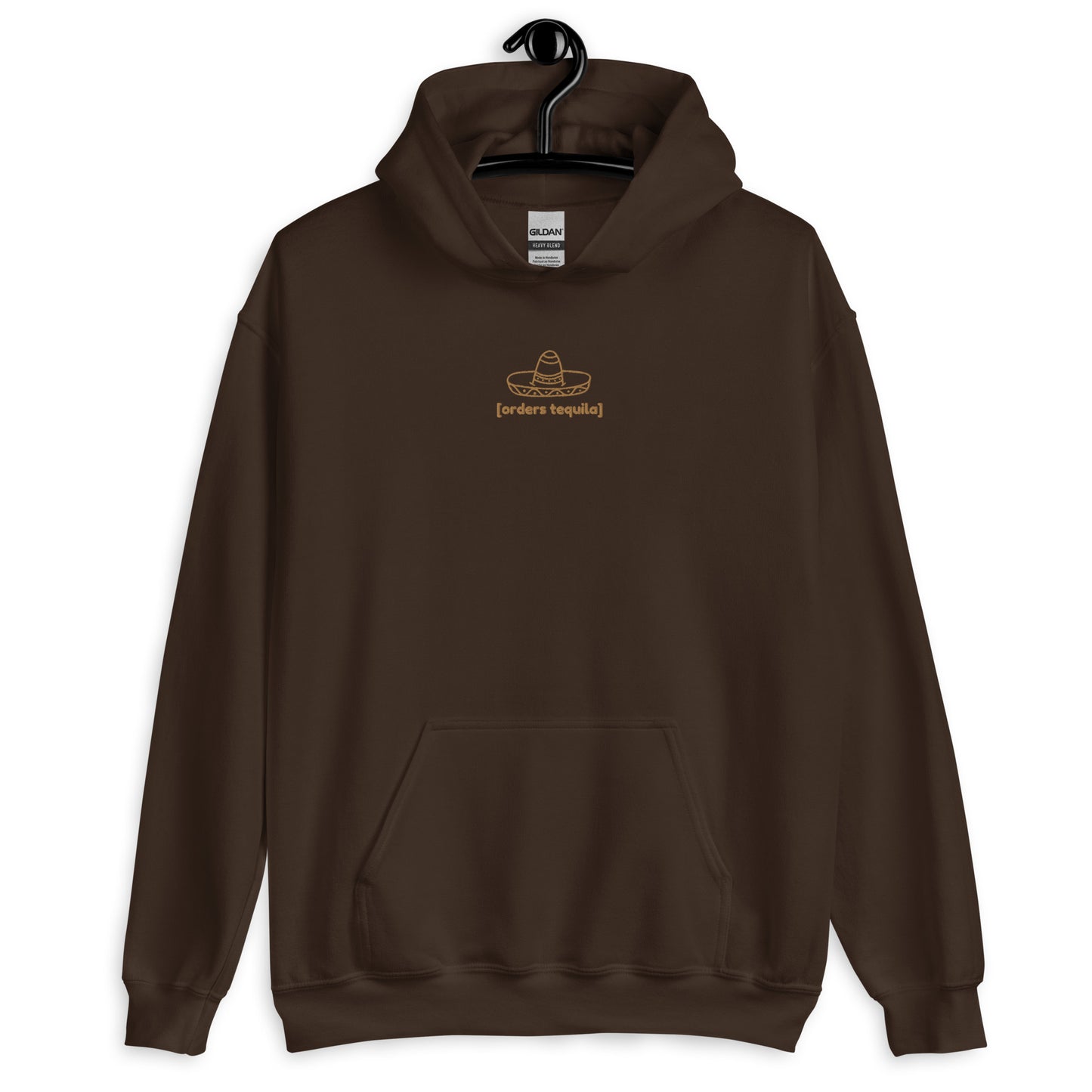 Gold Sombrero Hoodie - [adds tequila] - Chocolate and Tan Only