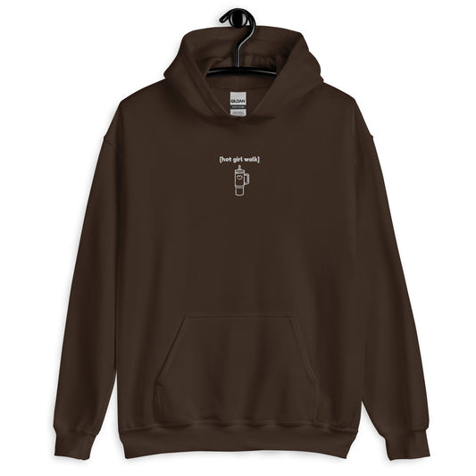 Hot Girl Walk Hoodie - [hot girl walk] - Chocolate and Tan Only