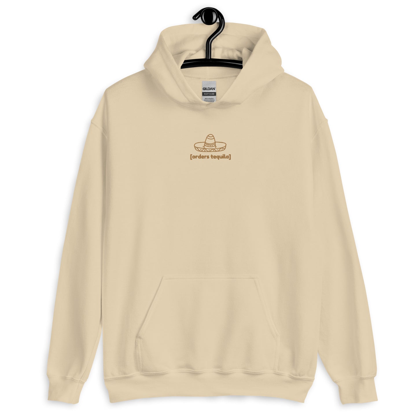 Gold Sombrero Hoodie - [adds tequila] - Chocolate and Tan Only