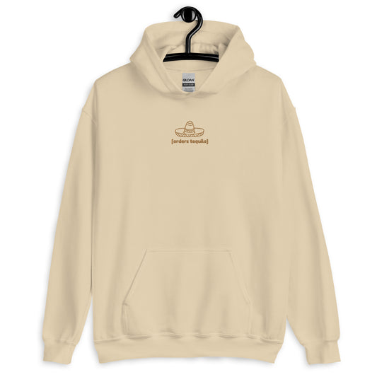 Gold Sombrero Hoodie - [adds tequila] - Chocolate and Tan Only